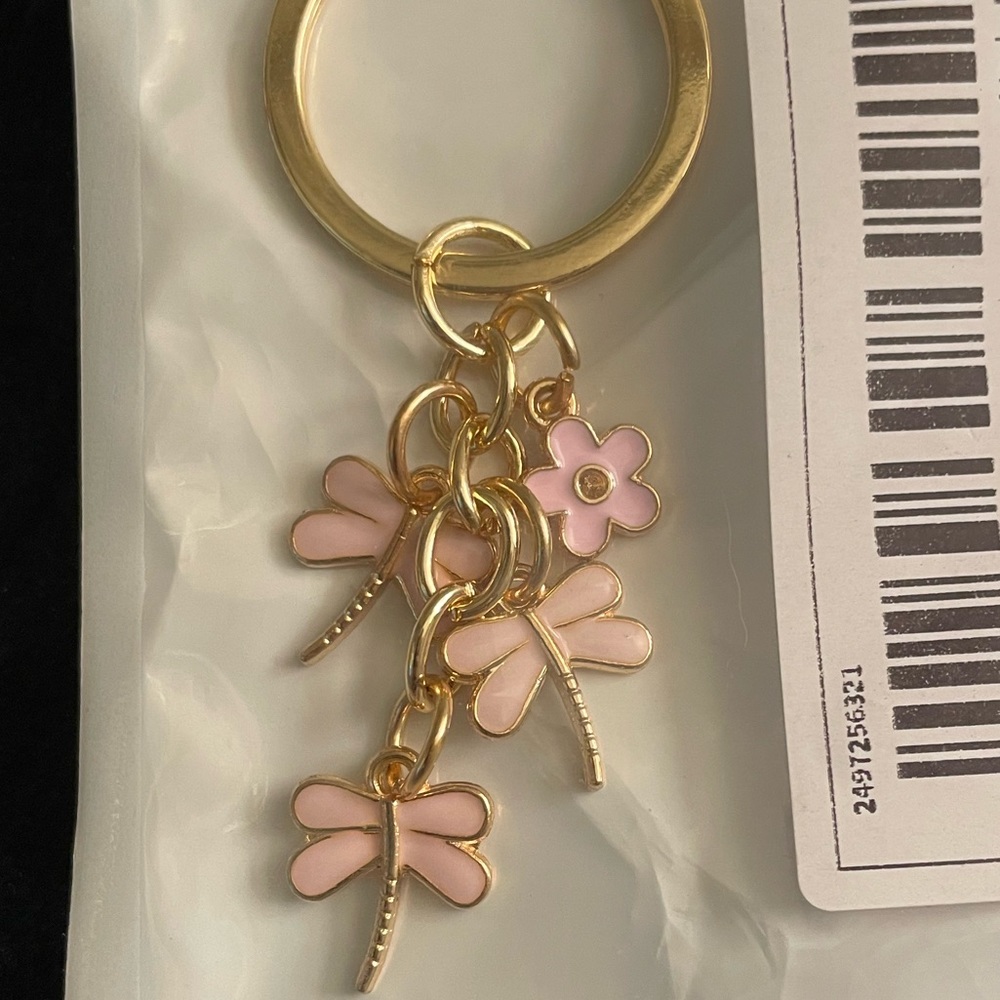 Dainty Pink Dragonfly Bag Charm/Keychain (Brand New!) 💘 - Picture 3 of 6